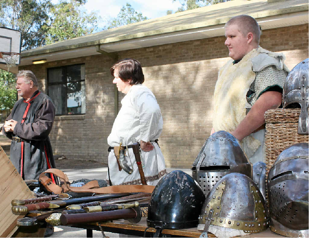 The day included a fascinating display of medieval weaponry and armour.